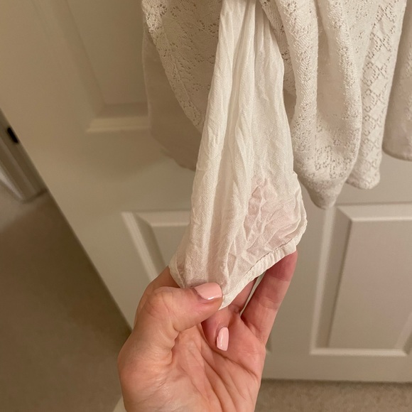 FREE PEOPLE Ivory Sleeveless Cut Out Daisy Dress - Picture 10 of 14